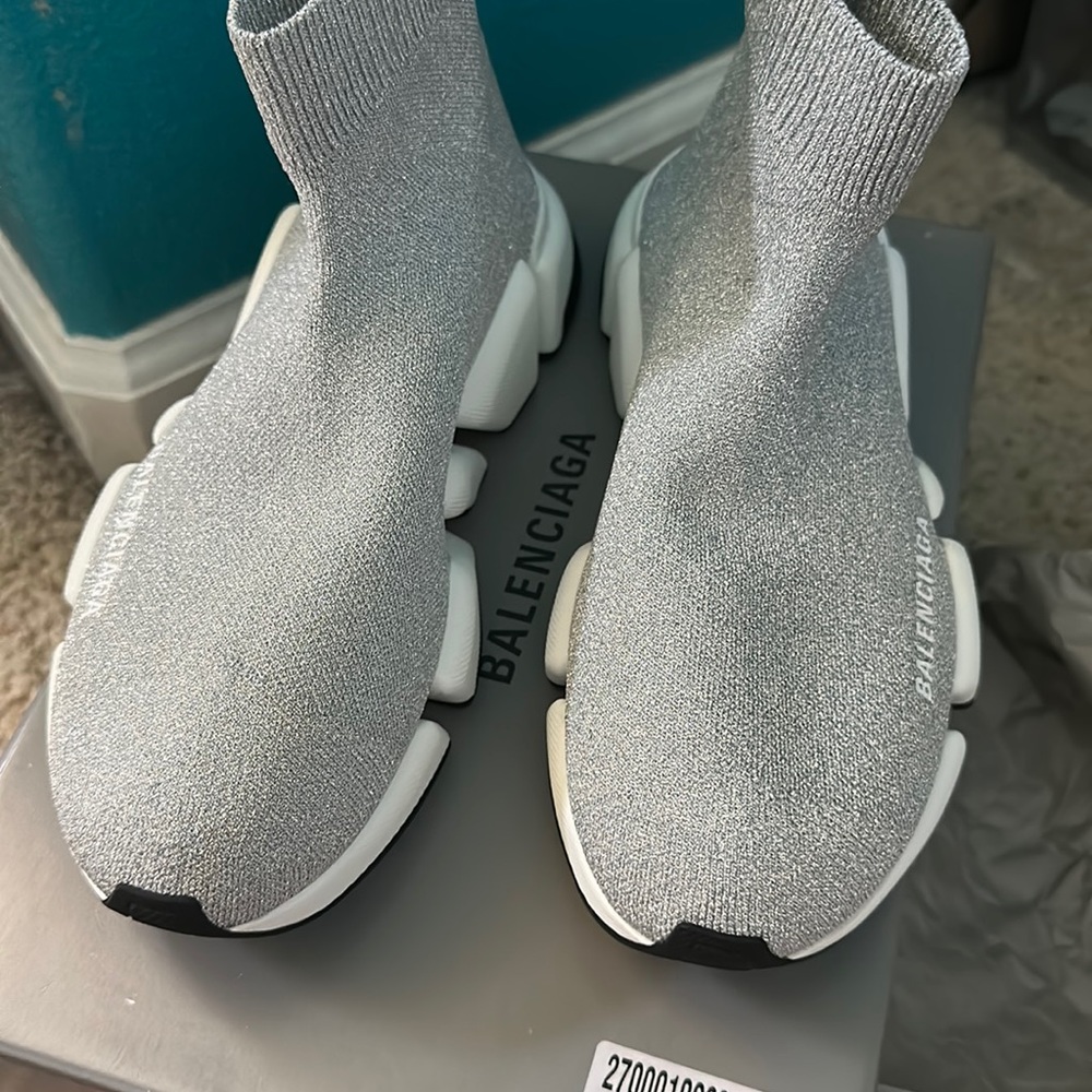 Balenciaga shiny knit shoes